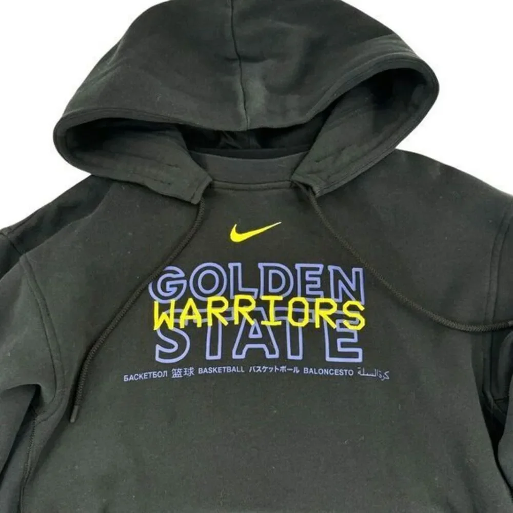 Nike Golden State Warriors Courtside Hooded‎ Embroidered Sweatshirt Zip Pocket